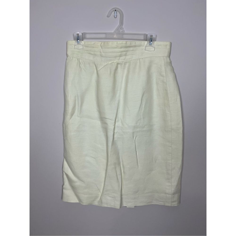 Escada Margaretha Ley women cream linen skirt Size 42